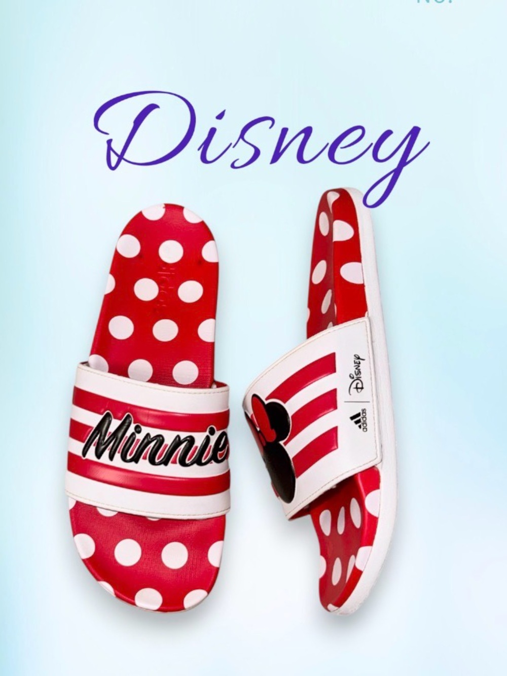 ADIDAS DISNEY MINNIE MOUSE CUSHIONED SLIDES WOMEN’s Sandals size 10